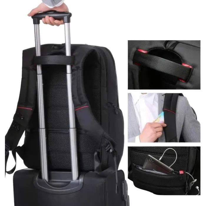 Рюкзак для ноутбука Tavialo 15.6" Smart TB20-1 black, 20л, 46х31х19см (TB20-124BL) изображение 10
