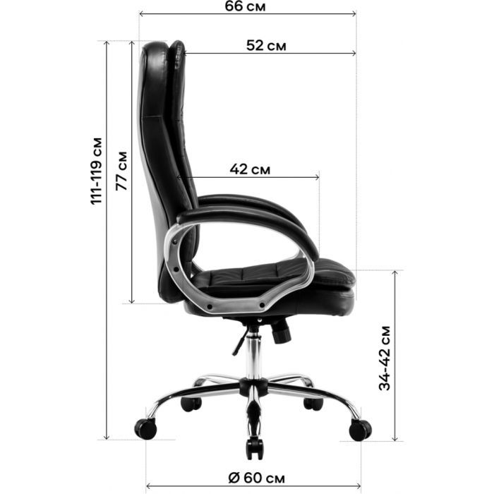 Офисное кресло GT Racer X-2873-1 Business Dark Gray (X-2873-1 Business Fabric Dark Gray) изображение 12