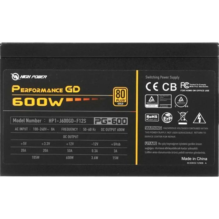 Блок питания HighPower 600W (HP1-J600GD-F12S) изображение 6