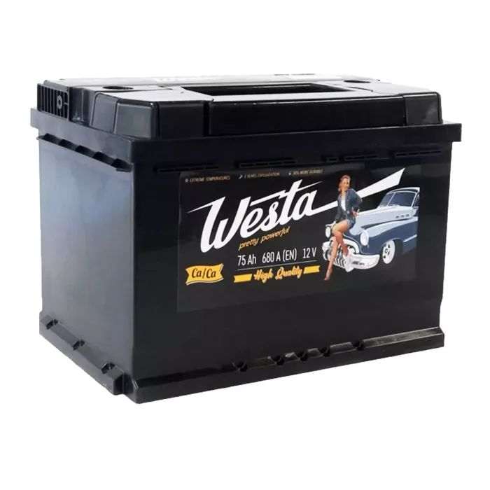 Аккумулятор автомобильный Westa 6CT-75 А Pretty Powerful