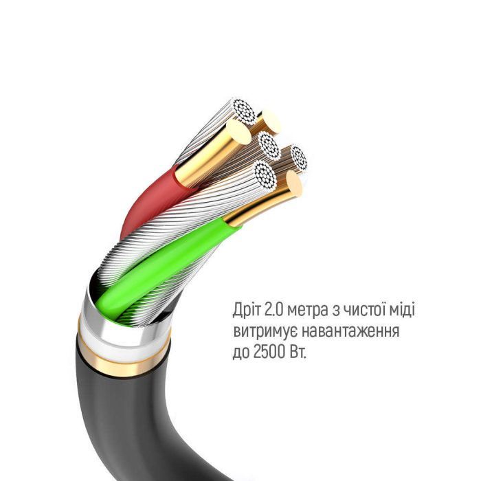 Мережевий фільтр живлення ColorWay CW-CHE44PDB, 4 розетки/4USB 2M (CW-CHE44PDB) зображення 11