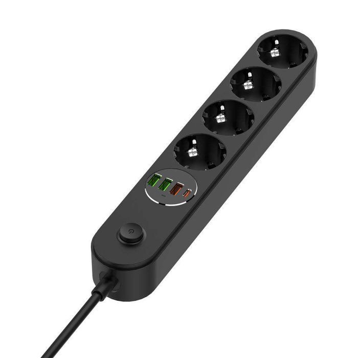 Мережевий фільтр живлення ColorWay CW-CHE44PDB, 4 розетки/4USB 2M (CW-CHE44PDB) зображення 2