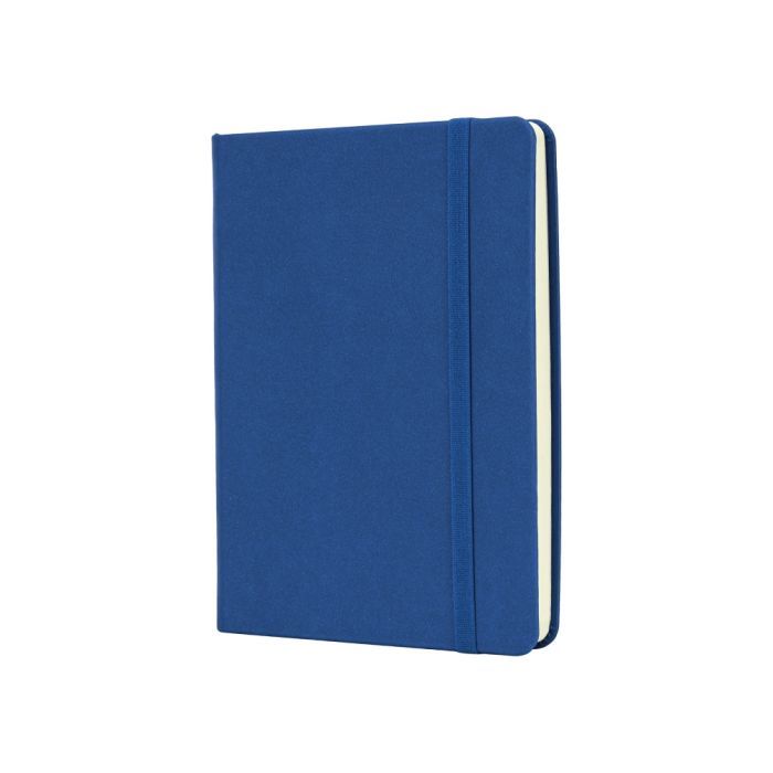 Книга записная Optima А6 MAGIC, твердая обложка, резинка, белый блок линия, синий (O20388-02)