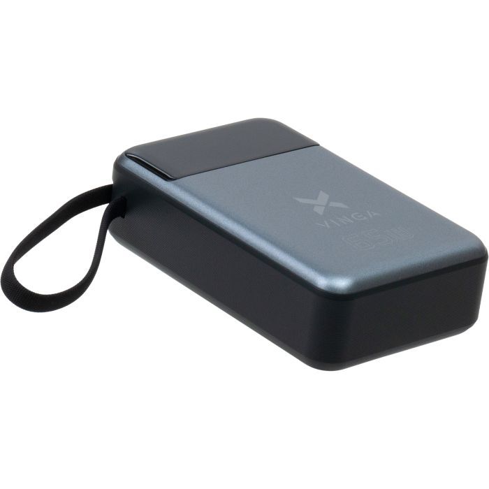 Батарея универсальная Vinga 20000 mAh 65W Display USB-C Cable Grey (VPBB2065C) изображение 4