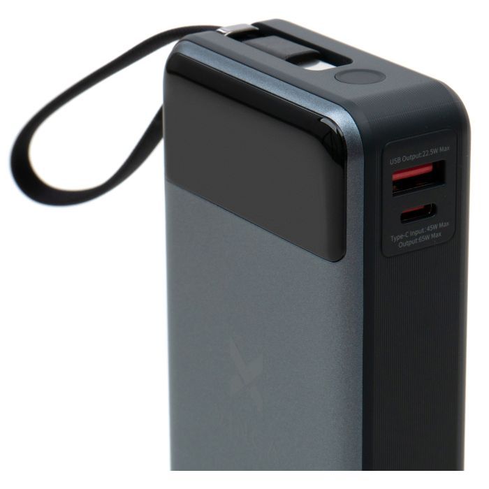 Батарея универсальная Vinga 20000 mAh 65W Display USB-C Cable Grey (VPBB2065C) изображение 6
