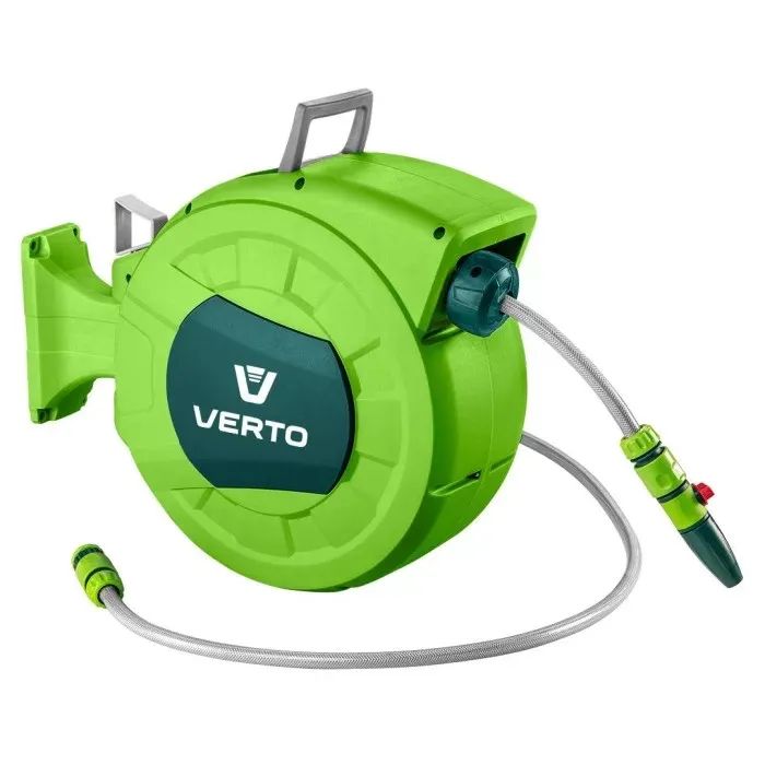 Поливочный шланг Verto на автоматической катушке, 20м+2м, 1/2" (15G891)