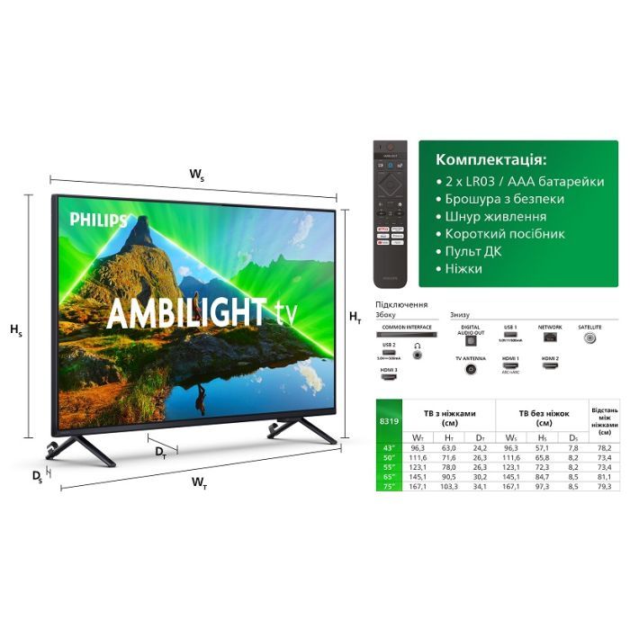 Телевизор Philips 75PUS8319/12 изображение 3