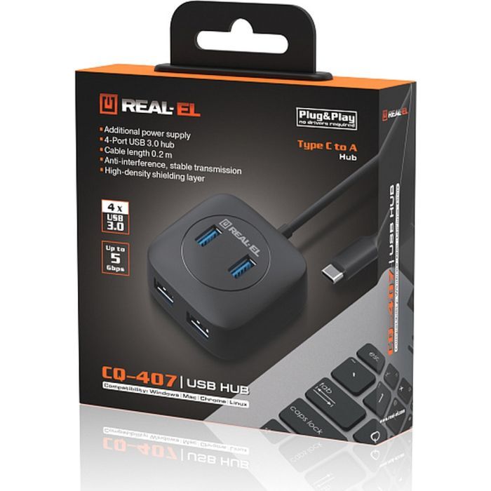 Концентратор REAL-EL CQ-407 black (EL123110011) изображение 9