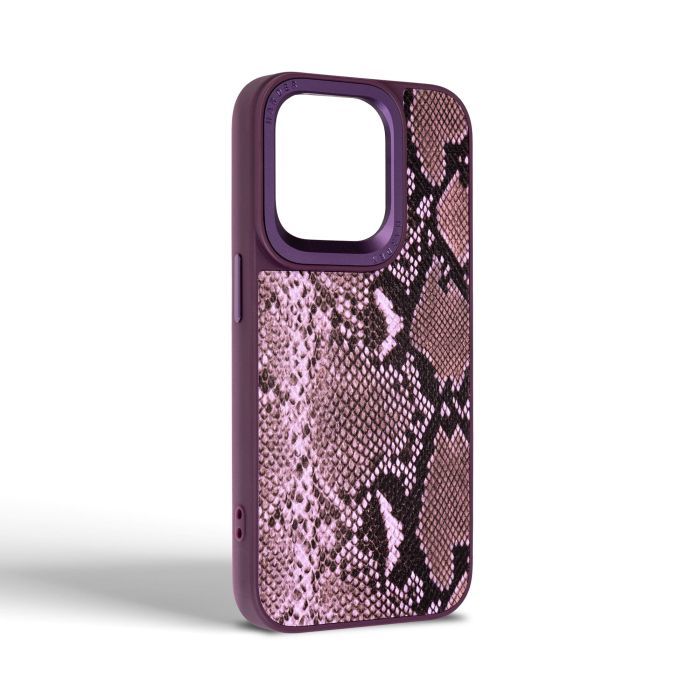 Чехол для мобильного телефона Harder Genuine Snake Apple iPhone 15 Pro Dark Purple (ARM76782) изображение 2