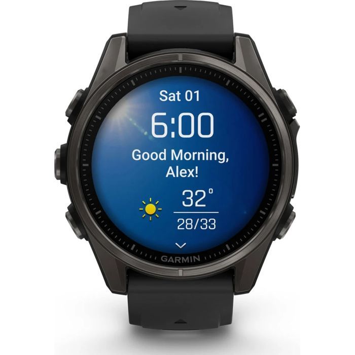 Смарт-часы Garmin fenix 8 43mm, AMOLED, Saph, CrbnGry Ti/Blk, Blk/PebblGryBnd, (010-02903-21) изображение 8