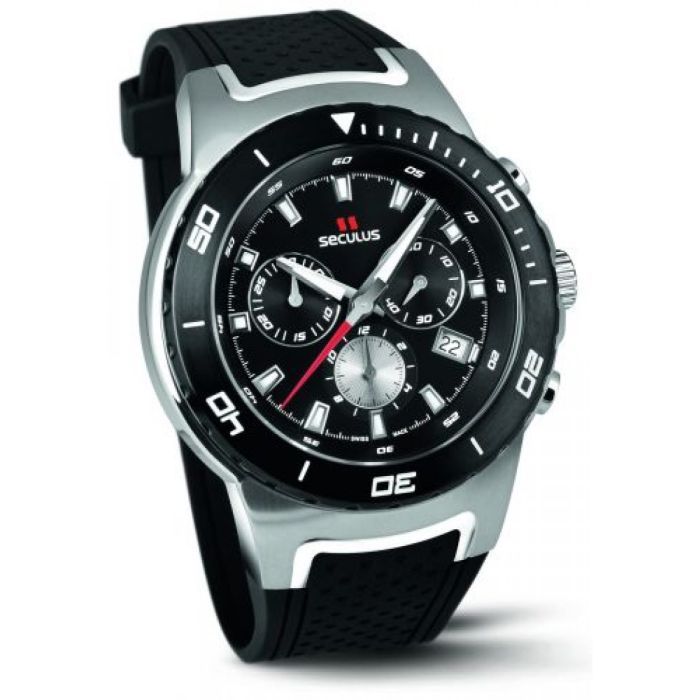Наручные часы Seculus 4488.2.503 black, ss tr-ipb silver, silicon black