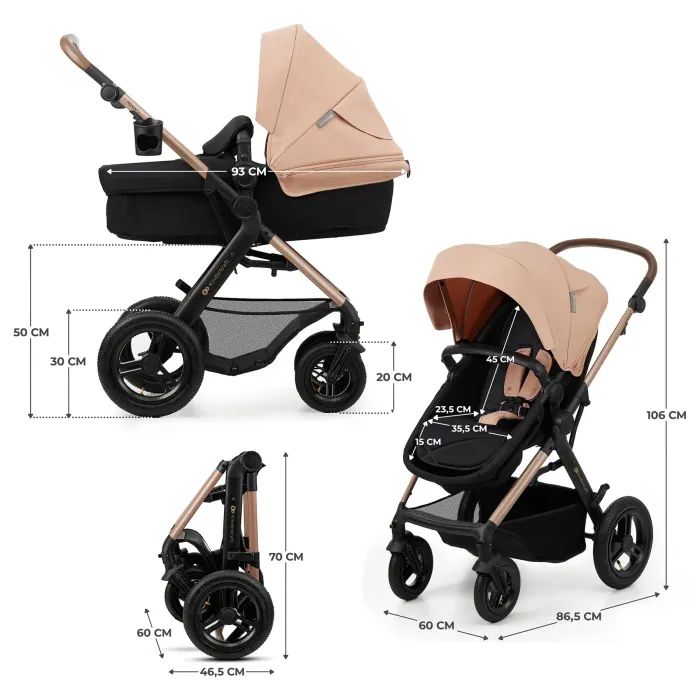 Коляска Kinderkraft 3 в 1 Moov 2 Air Pure Black (KSMOOV02BLK0000) (5902533925759) изображение 8