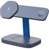 Зарядний пристрій Canyon wireless charger HEXAGON WCS-310 3in1 DarkGrey/Blue (CNS-WCS310DGBL) зображення 2