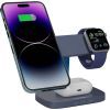 Зарядний пристрій Canyon wireless charger HEXAGON WCS-310 3in1 DarkGrey/Blue (CNS-WCS310DGBL) зображення 7