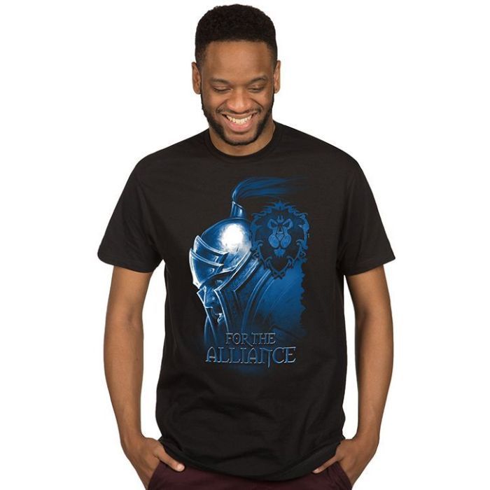 Футболка Jinx World of Warcraft - Alliance Face Premium Tee Black, S (JINX-8883 BKS)