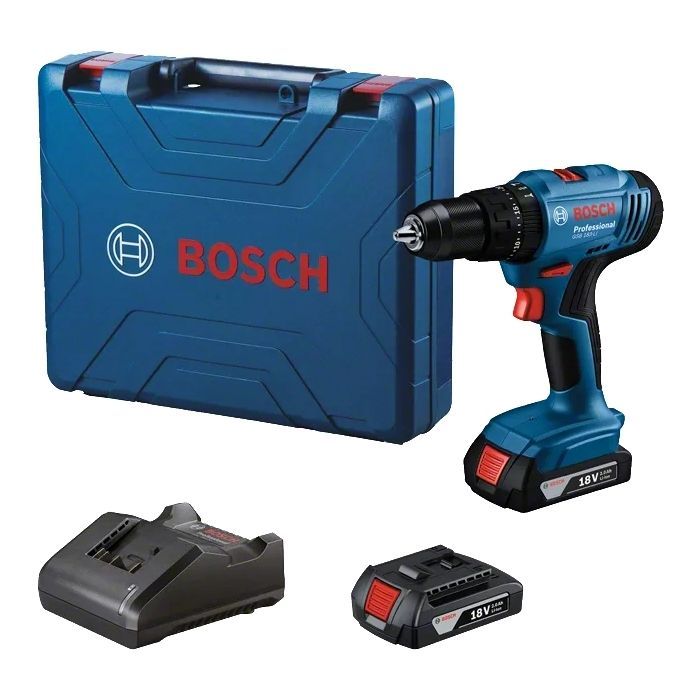 Шуруповерт Bosch GSB 183-LI 18V, 2х2Ah, 21-56 Нм, 374-1815 об/мин, кейс, 1.2 кг (0.601.9K9.100)
