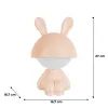 Нічник Kite Світильник LED з акумулятором Cute Bunny, персиковий (K25-316-1-4) зображення 6