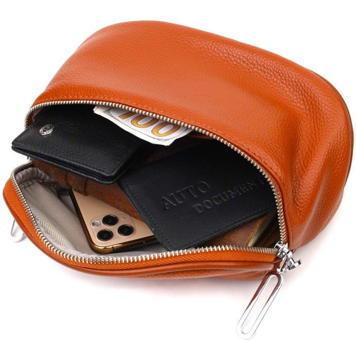 Сумка Vintage З натуральної шкіри Руда (22112) зображення 5