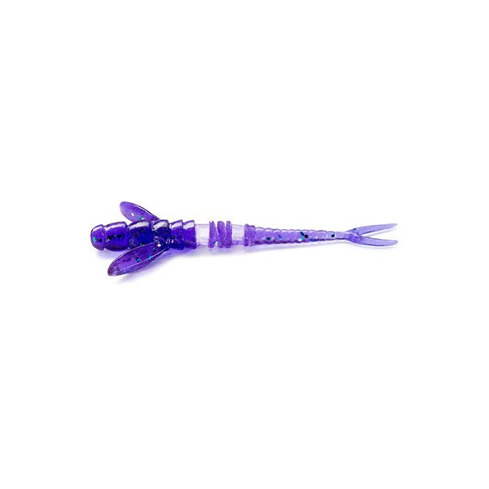 Силикон рыболовный FishUP Flit 1.5" 060 - Dark Violet/Павлина&Silver (10шт/уп) (1864.03.23)