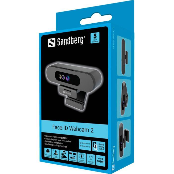 Веб-камера Sandberg Face-ID 2 HD 1080p Windows Hello USB-C/USB2.0 Black (134-40) зображення 7
