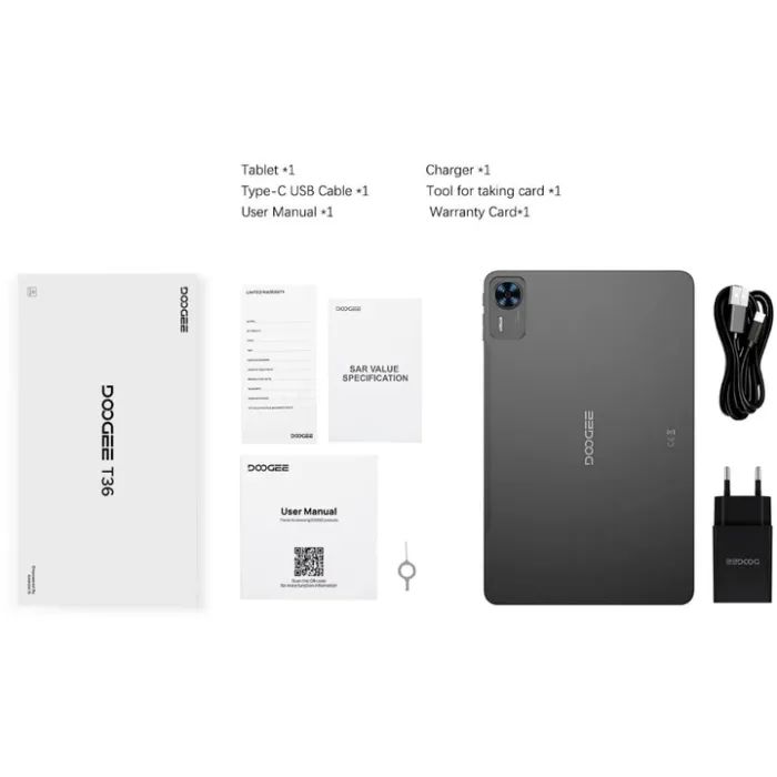 Планшет Doogee T36 12" 8/256GB 4G (LTE) Blue (6923740246917) изображение 6
