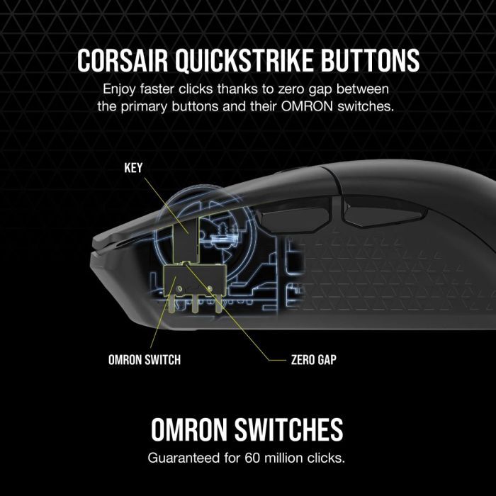 Мышка Corsair Katar Elite Wireless Black (CH-931C111-EU) изображение 10