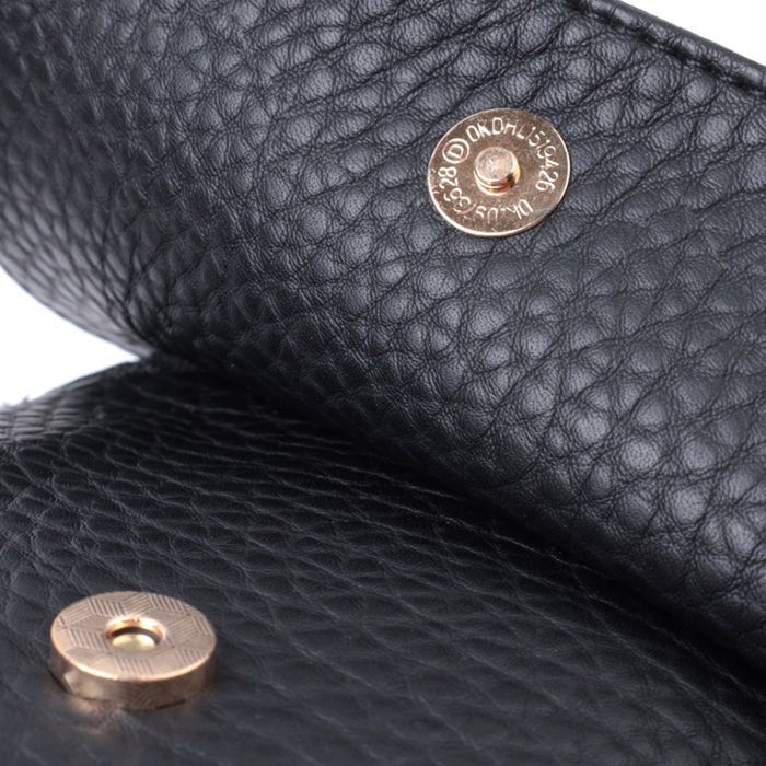 Сумка Vintage Из крупнозернистой экокожи Черная (22763) изображение 7