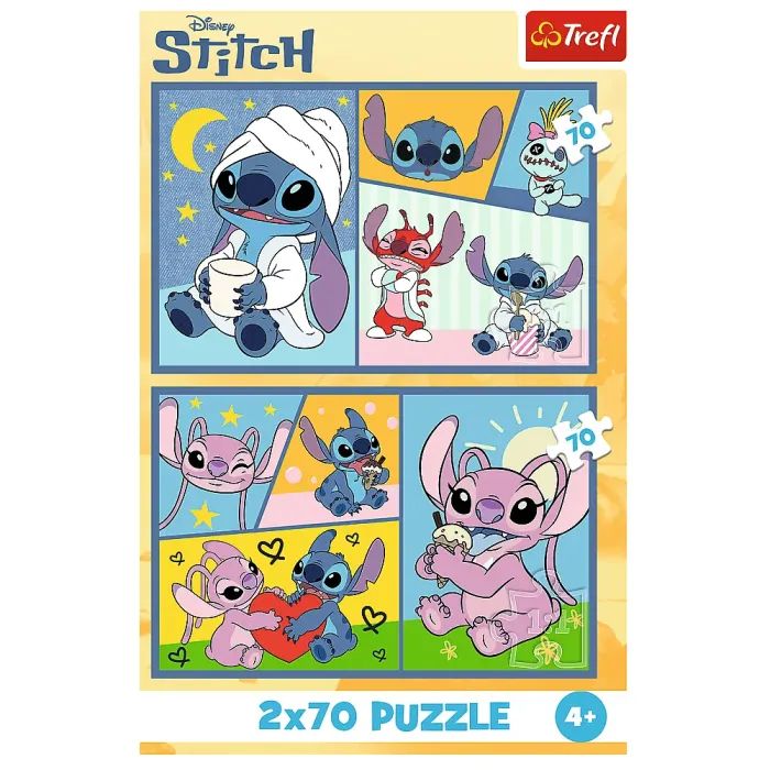 Пазл Trefl Lilo&Stitch Со Стичем не скучно 2x70 (5900511344448) изображение 4