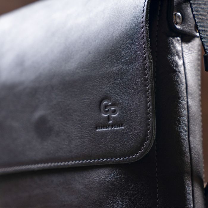Сумка Grande Pelle В гладкой коже Черная (11333) изображение 11
