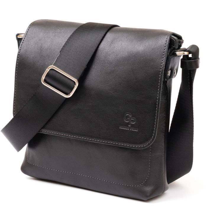 Сумка Grande Pelle В гладкой коже Черная (11333)