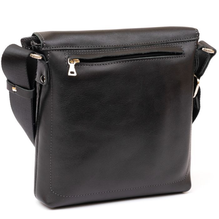 Сумка Grande Pelle В гладкой коже Черная (11333) изображение 2