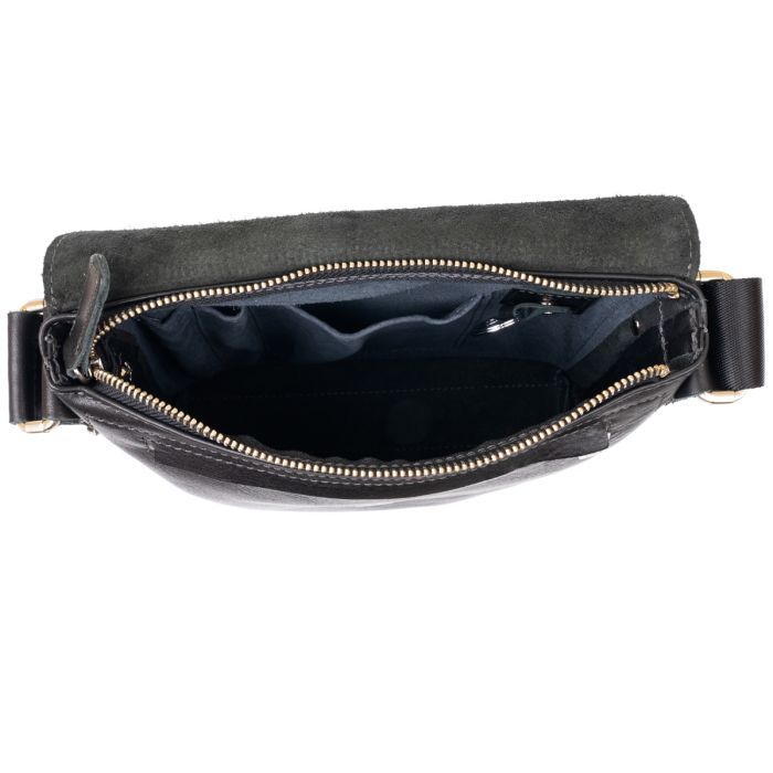 Сумка Grande Pelle В гладкой коже Черная (11333) изображение 6