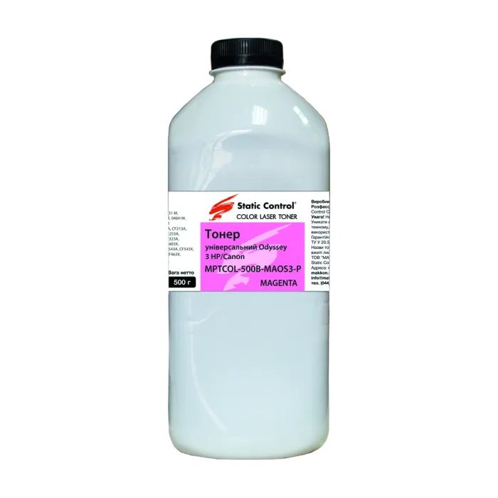 Тонер HP/Canon MPTCOL OS3 40г magenta (фасовка) Static Control (MPTCOL-40B-MAOS3-P)