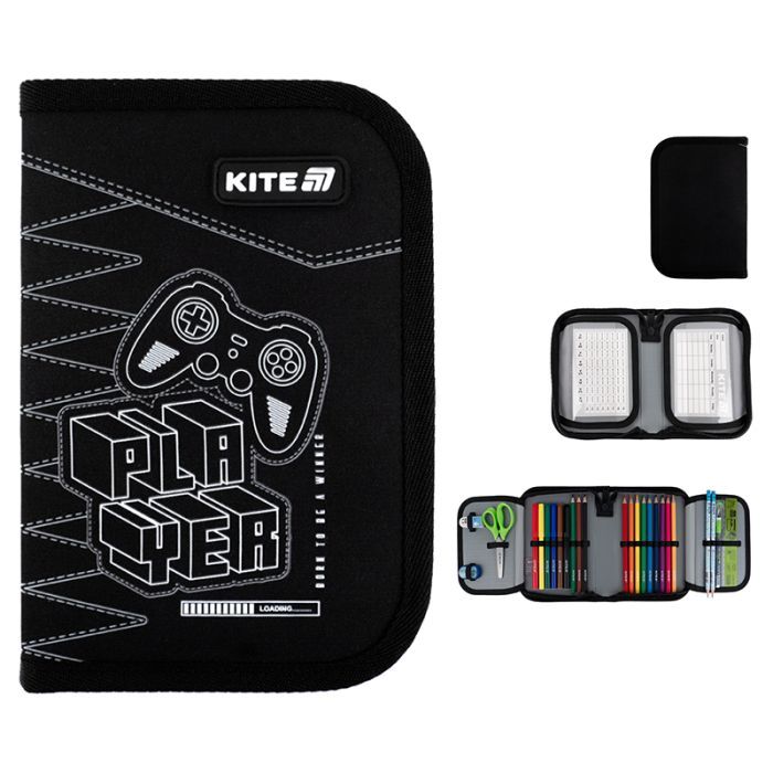 Пенал Kite Player 1 відділення, 2 відвороти (K25-622H-6)
