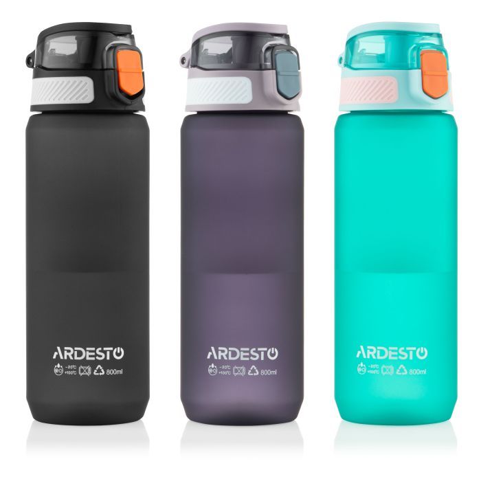 Бутылка для воды Ardesto Matte 800мл чорний (AR2281ML) изображение 9