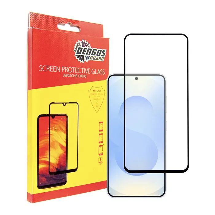 Стекло защитное Dengos Full Glue Samsung Galaxy S25 Plus (black) (TGFG-390)