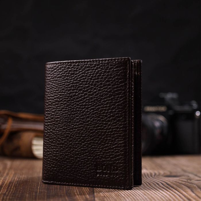 Кошелек Bond Accessories Из натуральной зернистой кожи Коричневый (21989) изображение 9