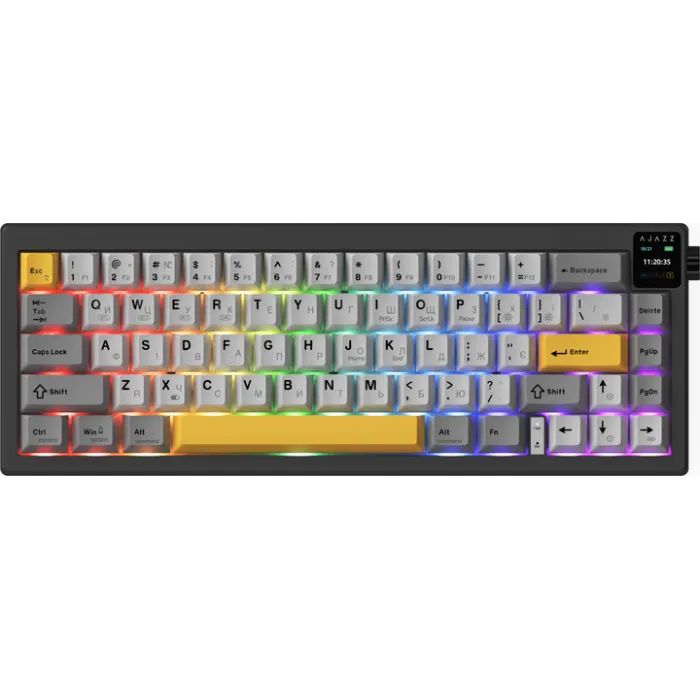 Клавиатура Ajazz AK650 Flying Fish Switch Black RGB USB/Wireless/Bluetooth UA Black (AK650-FF-BGY) изображение 2