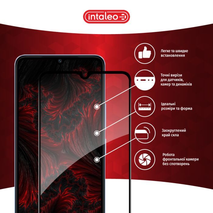Скло захисне Intaleo Full Glue Xiaomi Redmi A3 Black (1283126591297) зображення 3