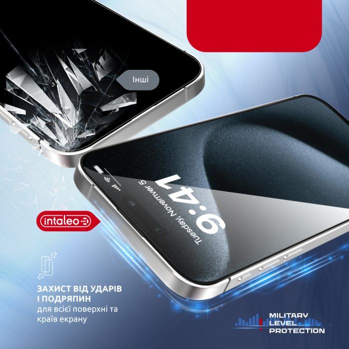 Стекло защитное Intaleo MagicBox Apple iPhone 15 PRO (4820266742850) изображение 5
