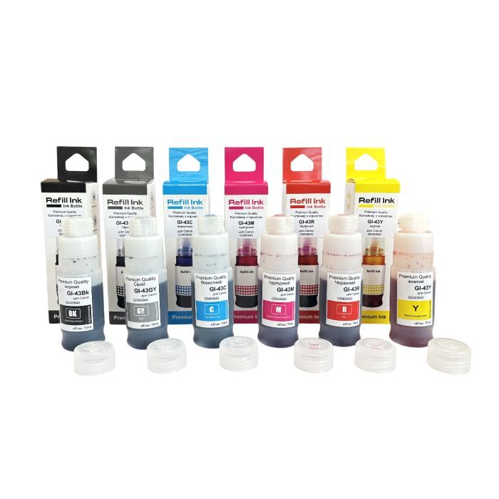 Чернила Premium Quality Canon GI-43 SET B/C/M/Y/G/R 6х70ml (70264944)