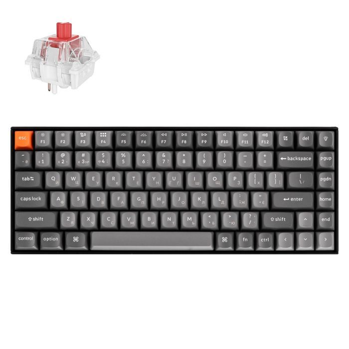 Клавіатура Keychron K2 Max K Super Banana QMK Wireless/Bluetooth/USB-А UA Black (K2M-C4-UA) зображення 2