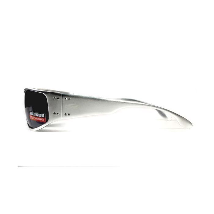 Солнцезащитные очки Global Vision Bad-Ass-2 Silver Серые в серебристой металлической оправе (1БЕД2-СМ20) изображение 4