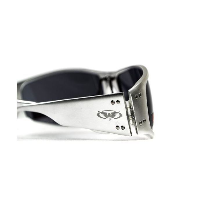 Солнцезащитные очки Global Vision Bad-Ass-2 Silver Серые в серебристой металлической оправе (1БЕД2-СМ20) изображение 7