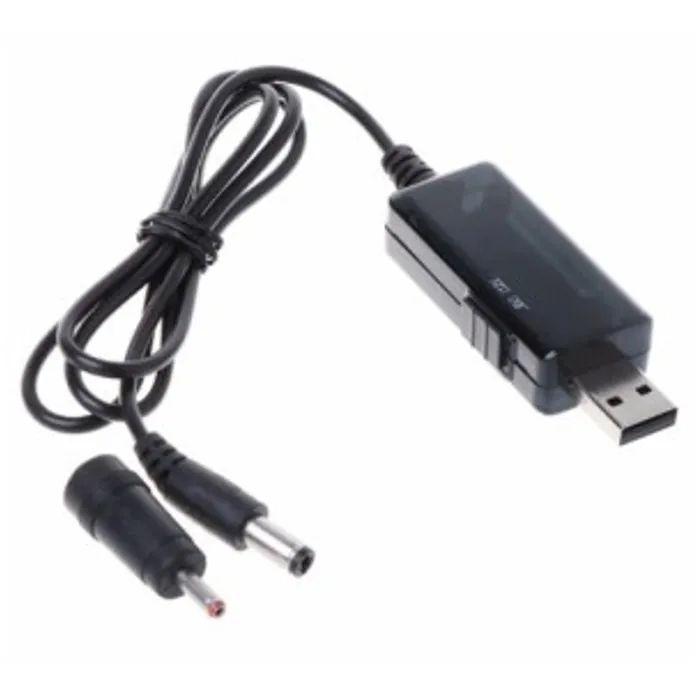 Кабель живлення USB to DC 5.5mm + 3.51.35mm 0.8m 18W Kingda (KD-USB-DC9/12)