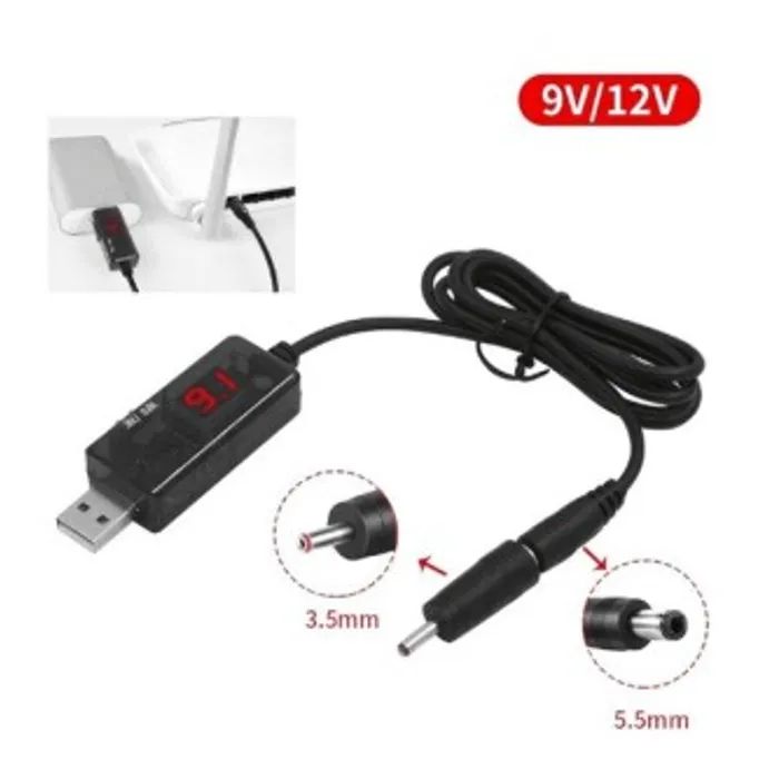 Кабель живлення USB to DC 5.5mm + 3.51.35mm 0.8m 18W Kingda (KD-USB-DC9/12) зображення 3