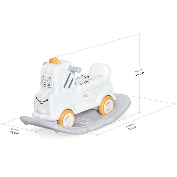 Чудомобиль Mealux Mack - качалка (KD-D121 White) изображение 3