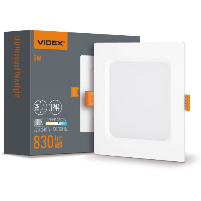 Светильник Videx LED Back вбудований квадрат 9W 5000K (VL-DLBS-095) изображение 5