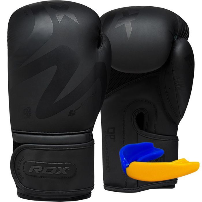 Боксерские перчатки RDX F15 Noir Matte Black 14 унцій (BGR-F15MB-14oz)