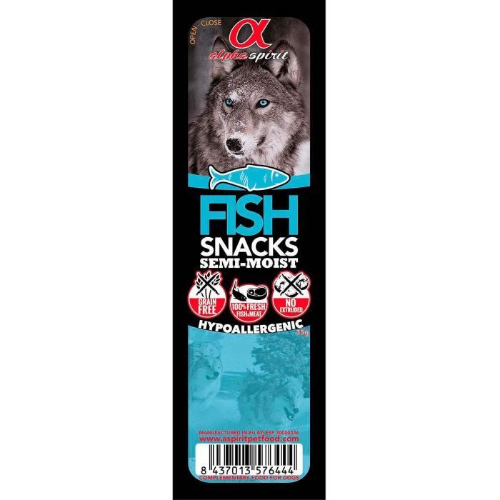 Лакомство для собак Alpha Spirit Dog Snacks Fish 35 г (8437013576444) изображение 2